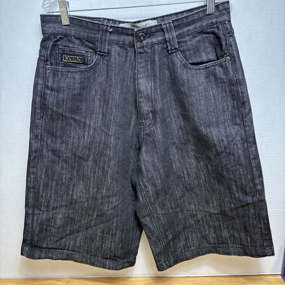 Most Official Seven Jeans Shorts Black Baggy Wide Leg Hip Hop Mens 34X12